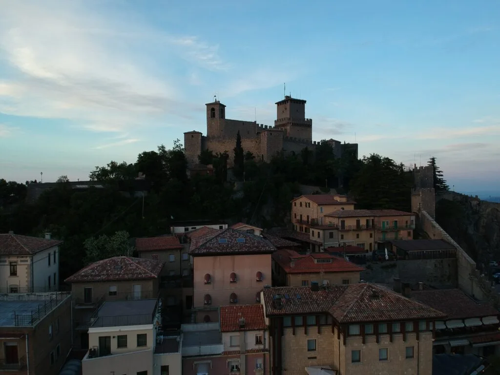 San Marino castle from below