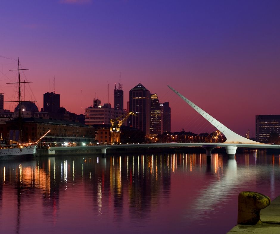 Puente de la Mujer, Buenos Aires, things to do in Buenos AIres, stock photo
