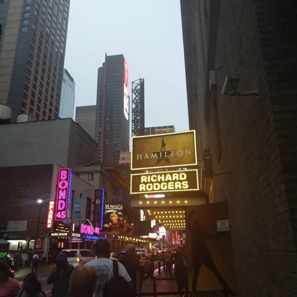 Richard Rodger's Theatre in NYC is home to the award winning musical. An icon of Hamilton's New York City. 
