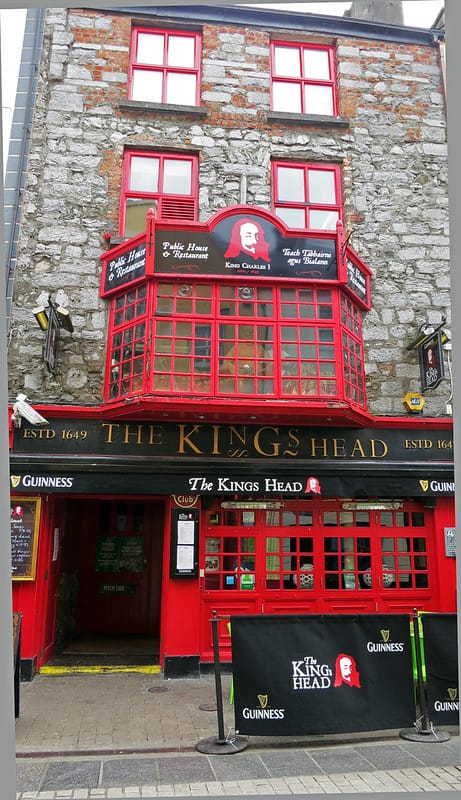 The King's Head is living history and a great place to eat during your two days in Galway.