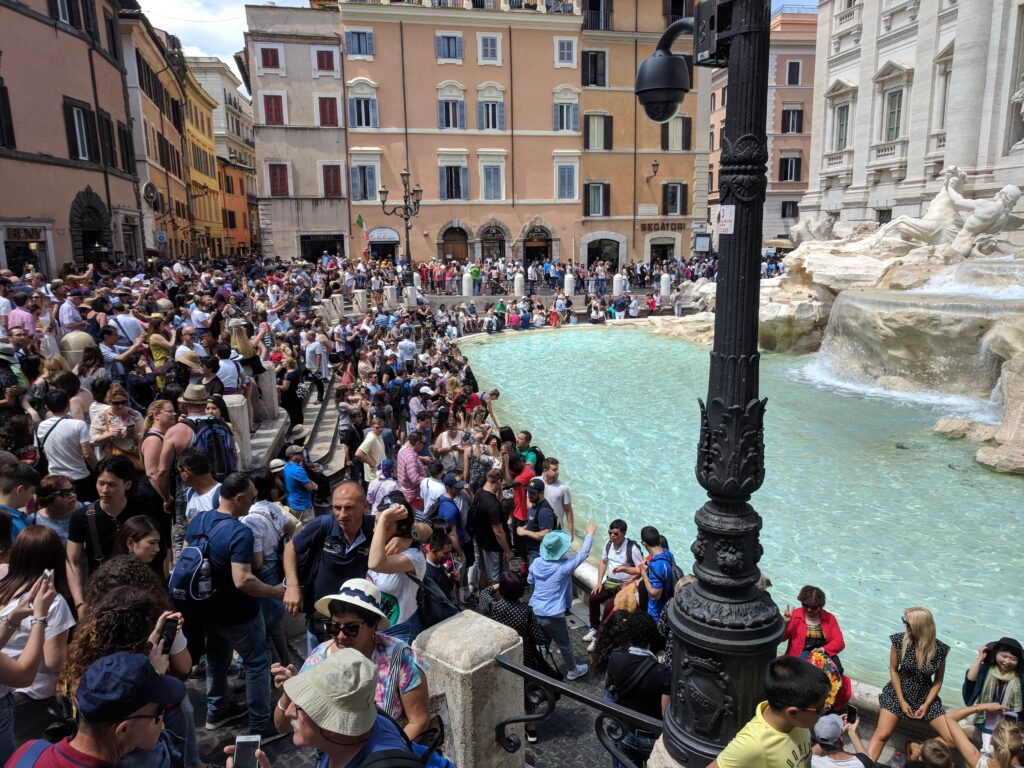 The crowds at Trevi Fountain are a bit overwhelming - so be prepared.