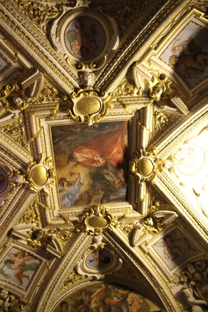 One of the beautiful ceilings in the Vatican