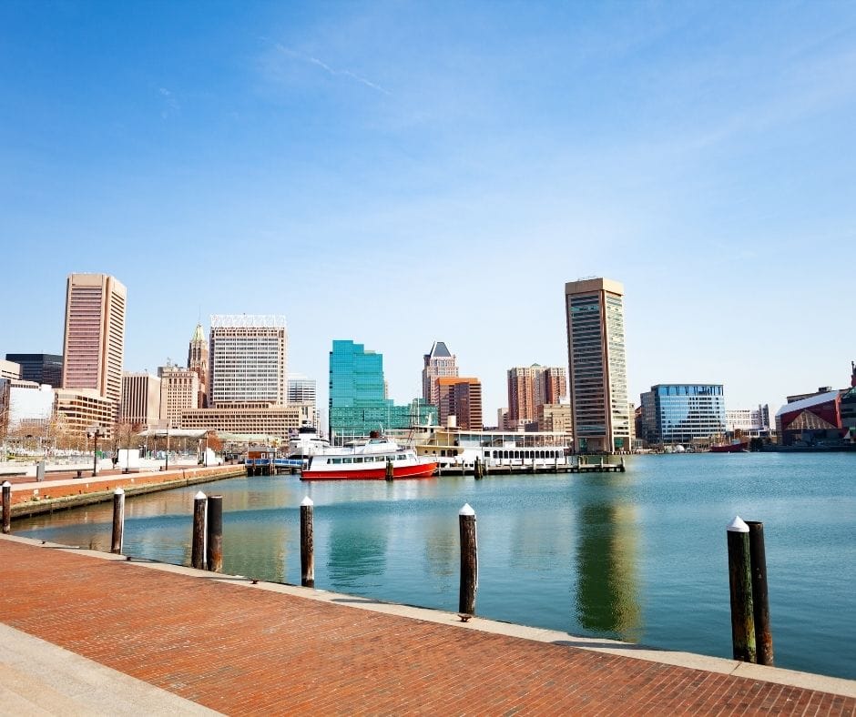 The Inner Harbor should not be missed during your weekend getaway to Baltimore. 