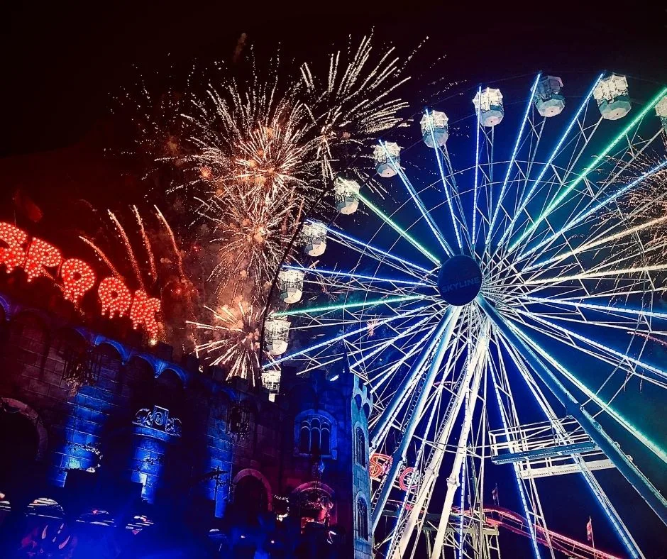 The Ferris Wheel and FIreworks in Melbourne