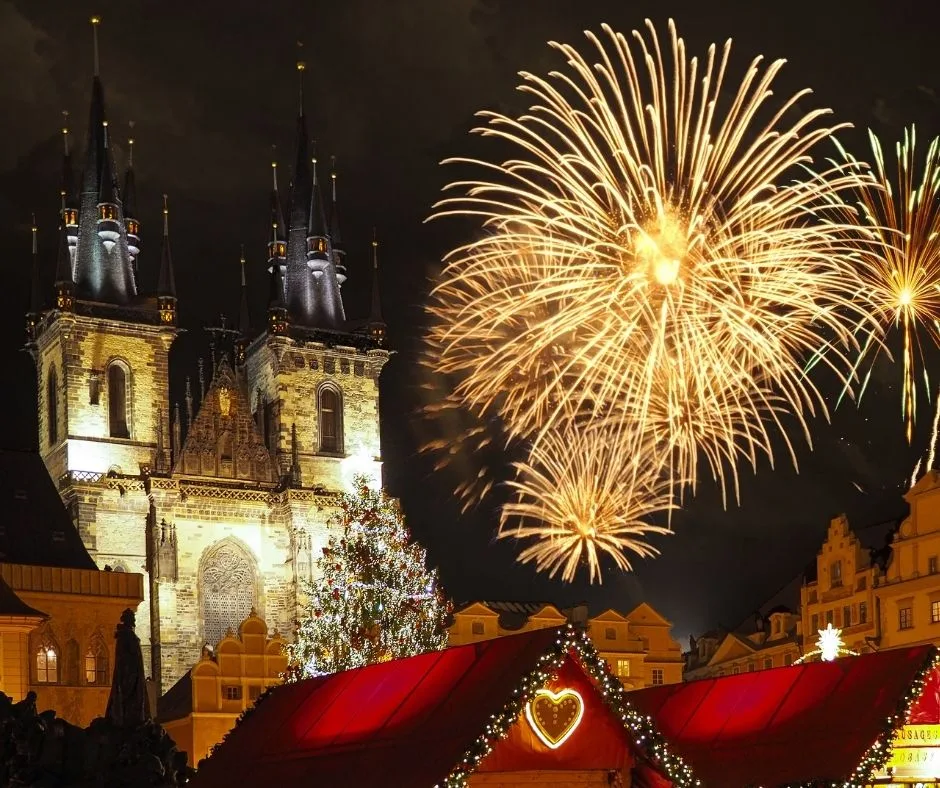 Old Town Square, Czech Republic is one of the best places to celebrate NYE in the world. 