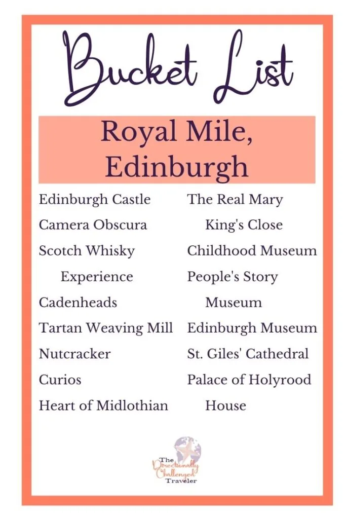 Royal Mile bucket list