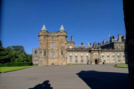 View of Palace of Holyrood House from the iron gate