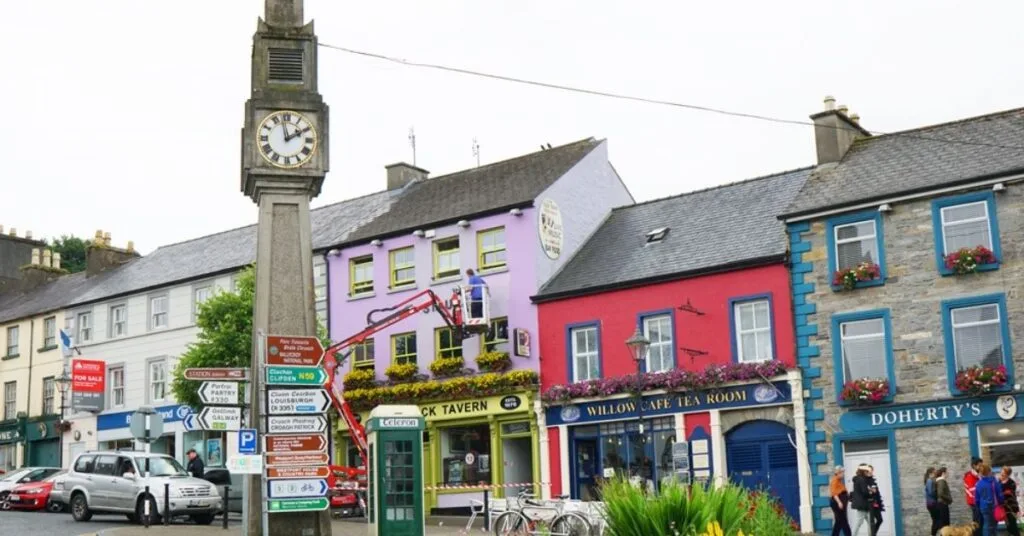 The colorful buildings of Westport, Ireland