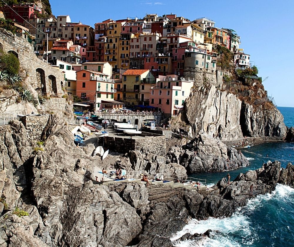 Hanging out in the marina is one of the best things to do in Manarola, Italy. 