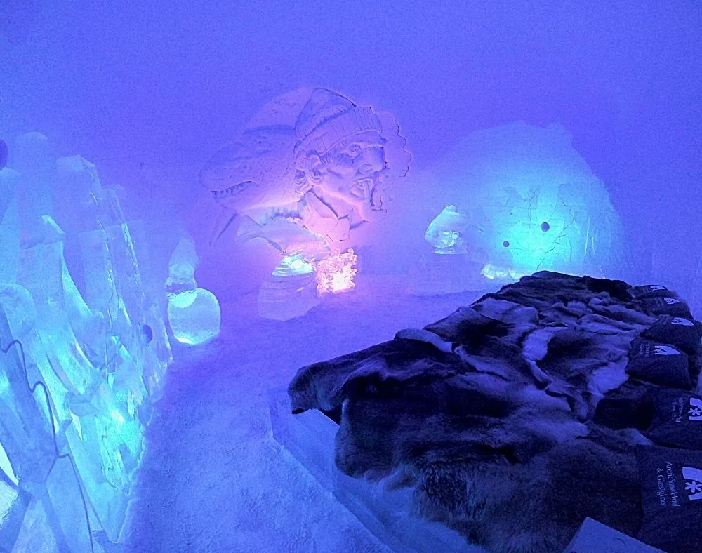The room inside Arctic Snow Hotel & Glass Igloos