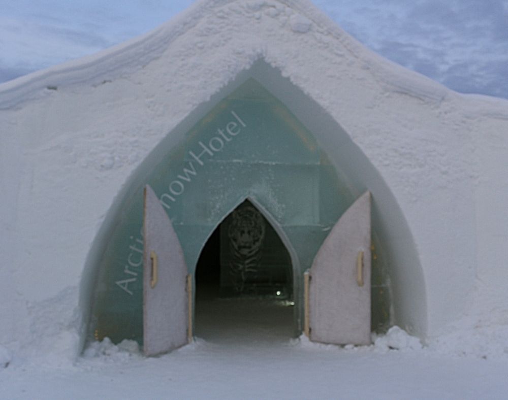 Entrance to the Arctic Snow Hotel 
