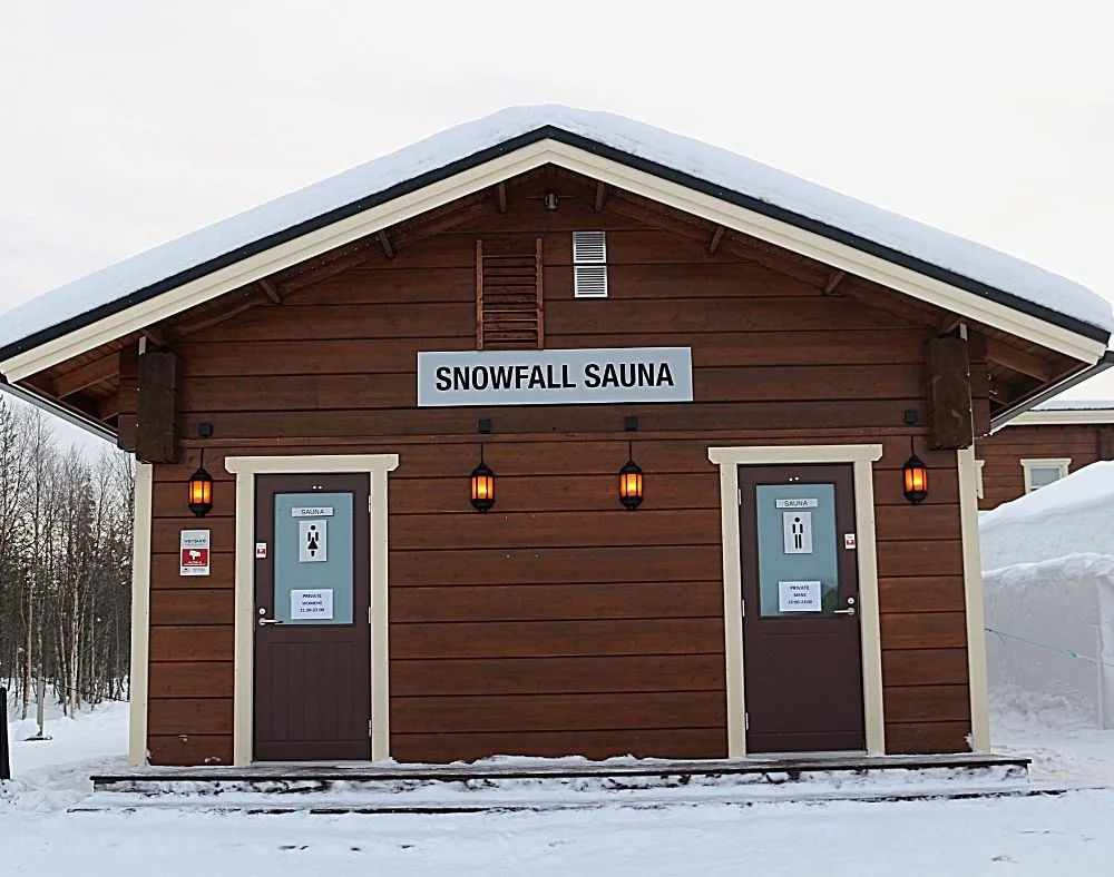 The sauna at Arctic Snow Hotel & Glass Igloos