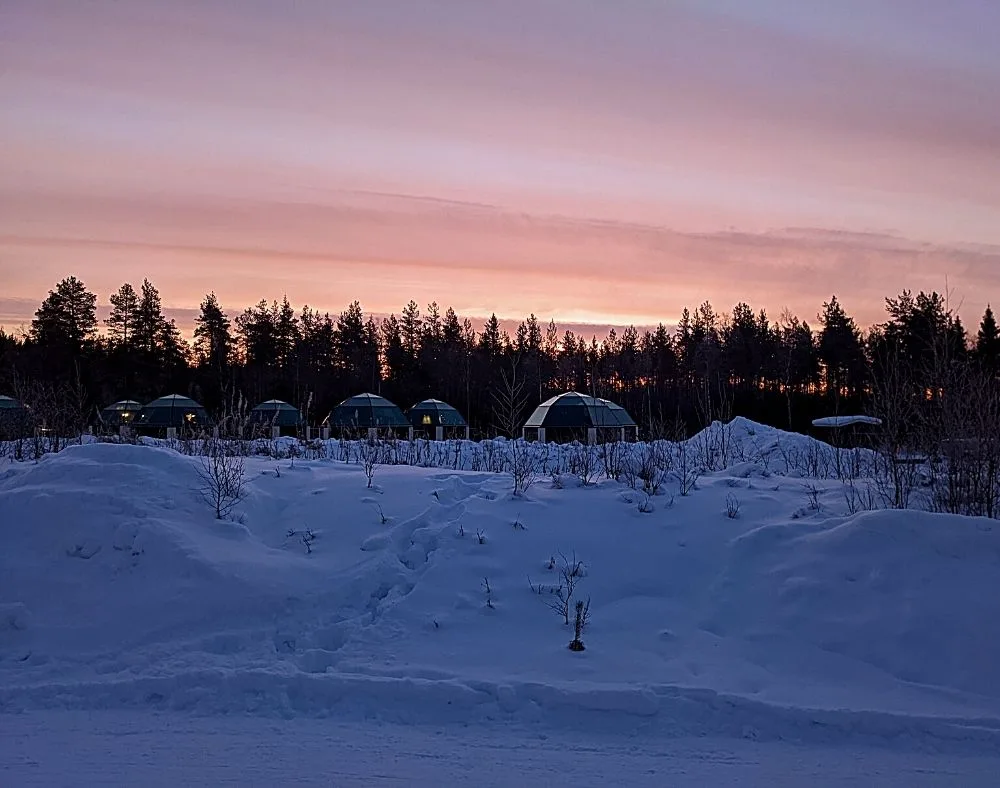 Sunrise at Arctic Snow Hotel & Glass Igloos