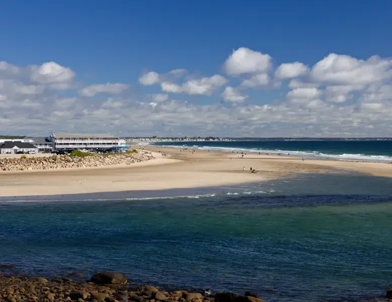 Ogunquit Beach in Maine is one of the best beaches on the east coast, USA. 