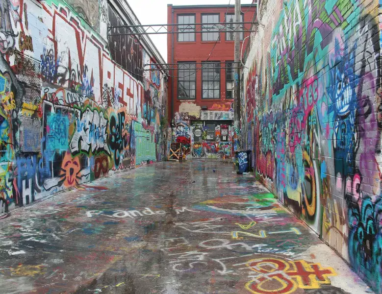 Graffiti Alley in Baltimore, Maryland