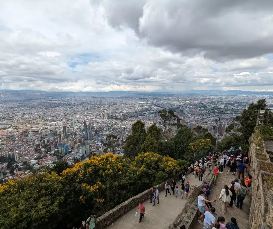 View of Bogota from Monserrat. 