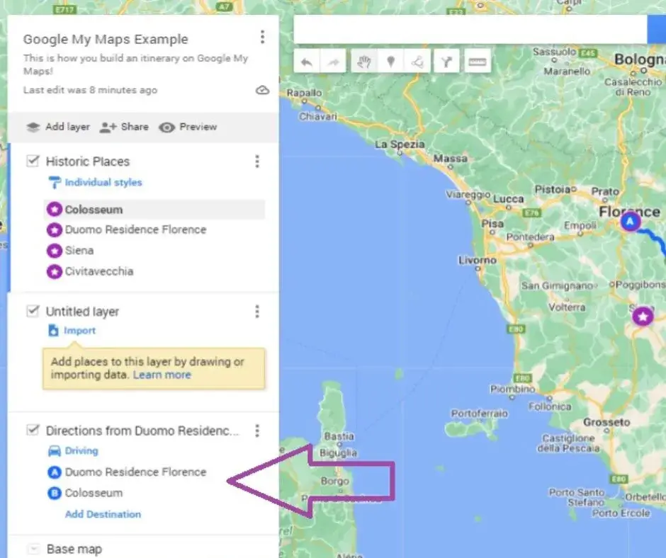 How to Plan a trip with Google My Maps