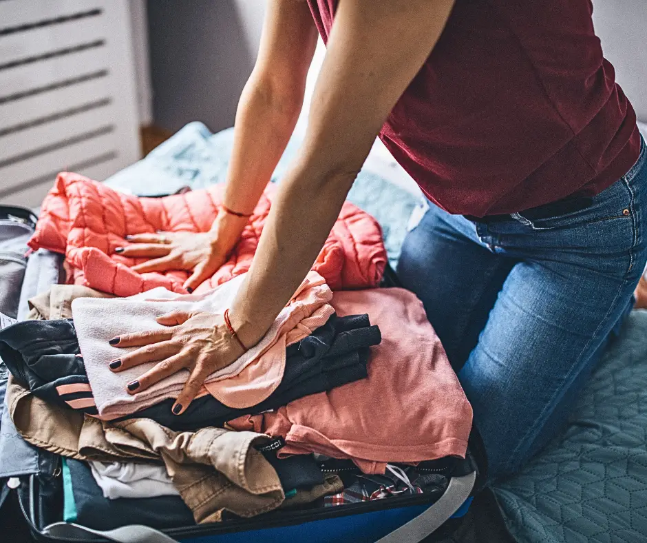 Packing a carry on luggage is easier with packing cubes. 