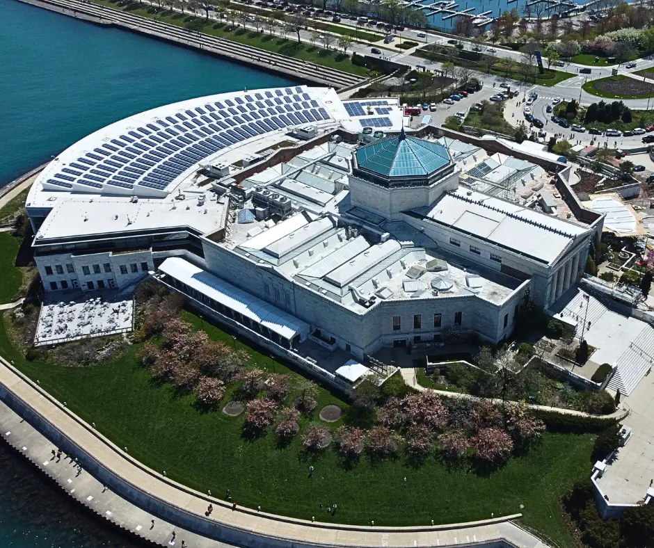 Shedd Aquarium from the sky