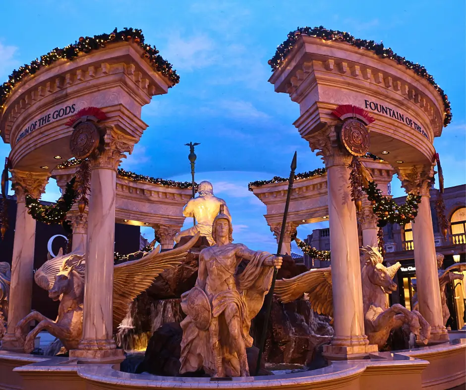 Fountain of the Gods at Caesar's Palace. 