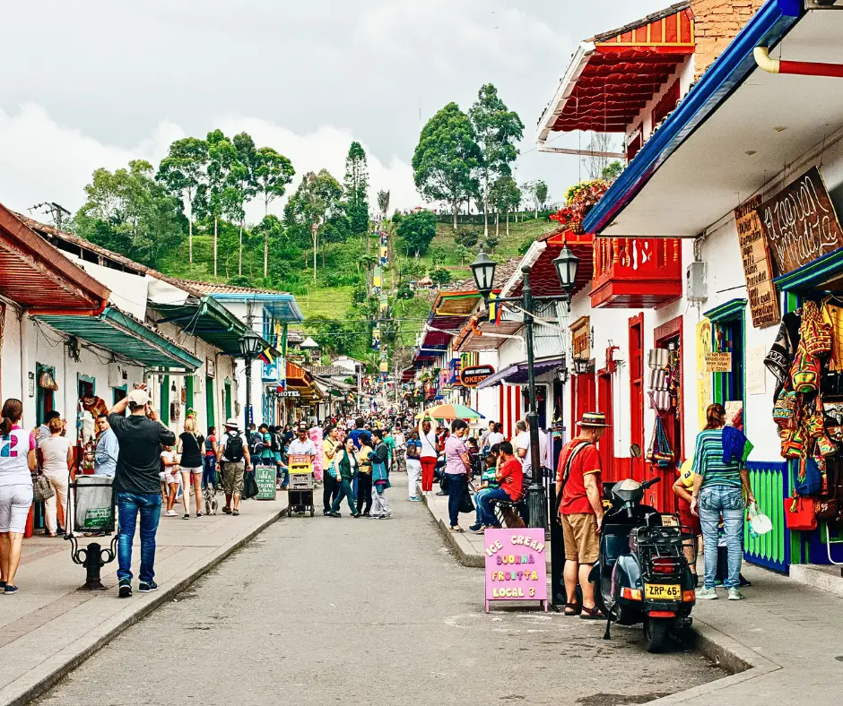 The streets of Salento, one of the best places to live in Colombia.