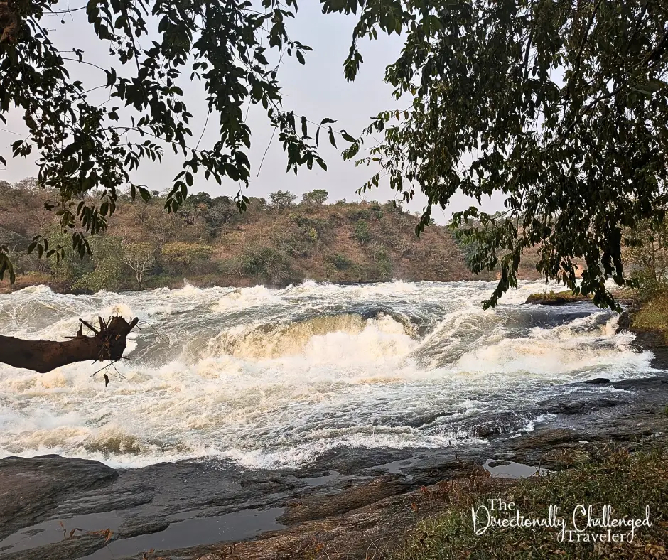 The power of the falls at the top. 
