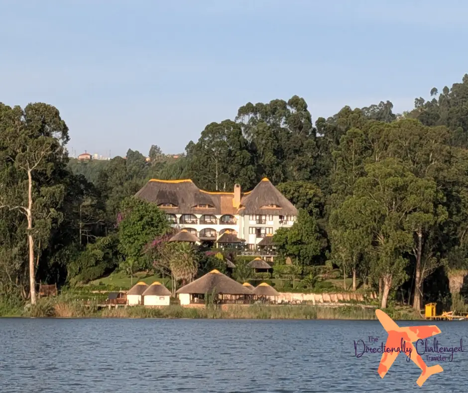 The Birdnest Lodge from the Lake. 