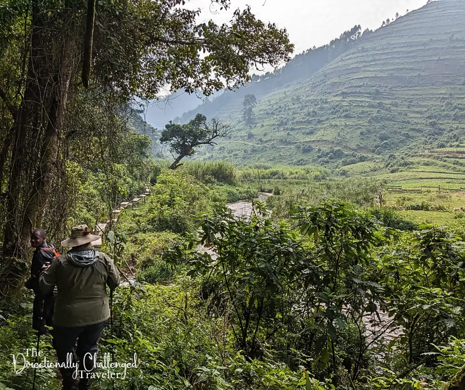 Me walking in the Ugandan Countryside