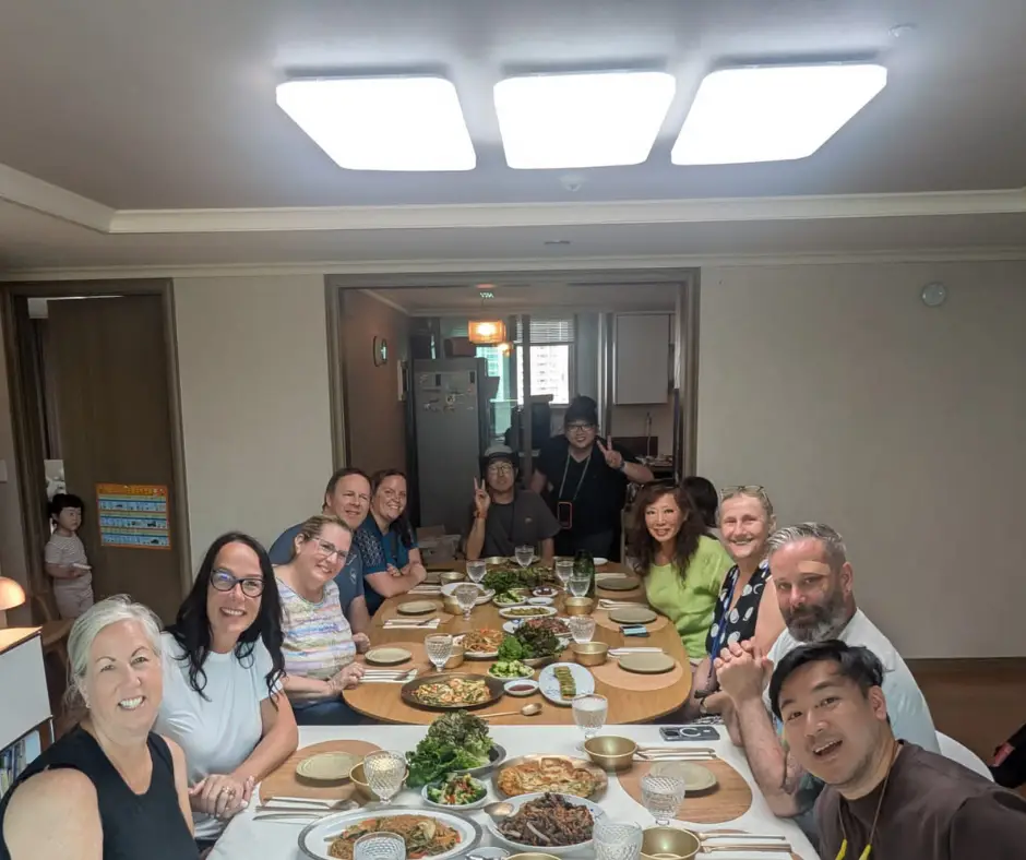 Some of our group at the family lunch.