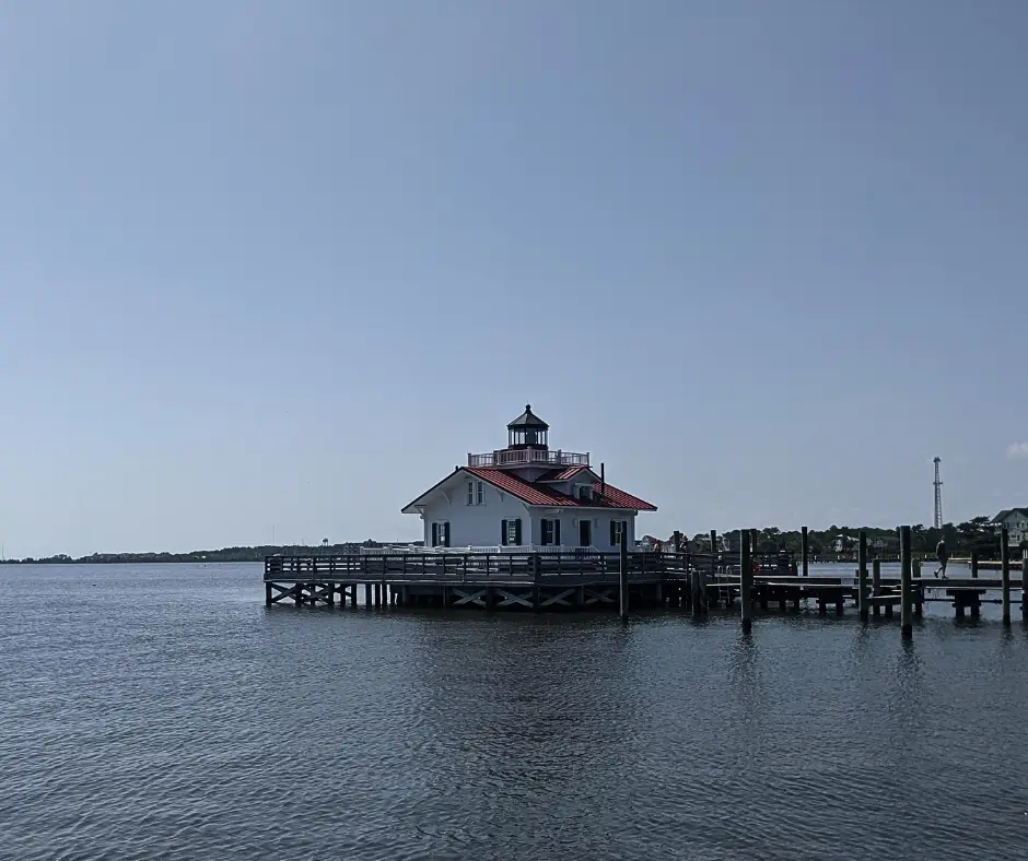 Visiting Roanoke Marshes Lighthouse in Manteo is one of the best things to do in the Outer Banks, NC