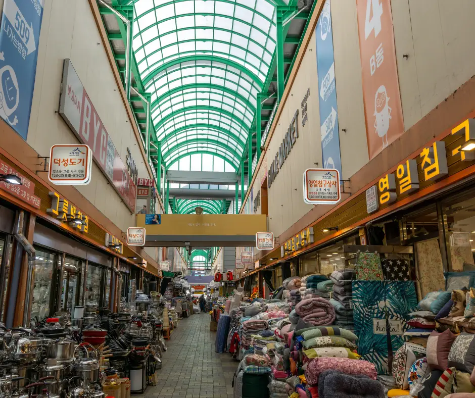 Inside Gukje Market, one of the best things to do in Busan, South Korea