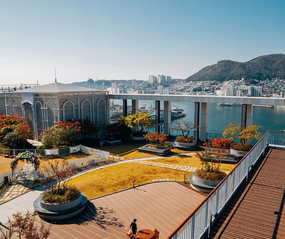 Harbor view from the Lotte Department Store in Busan. Deposit Photos.